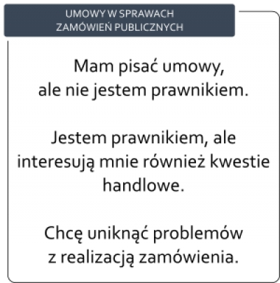 Umowy w zamówieniach publicznych