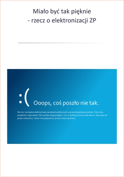 Elektronizacja zamówień publicznych