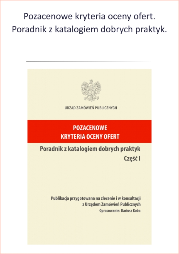 Poradnik: Pozacenowe kryteria oceny ofert