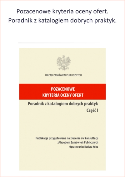 Poradnik: Pozacenowe kryteria oceny ofert